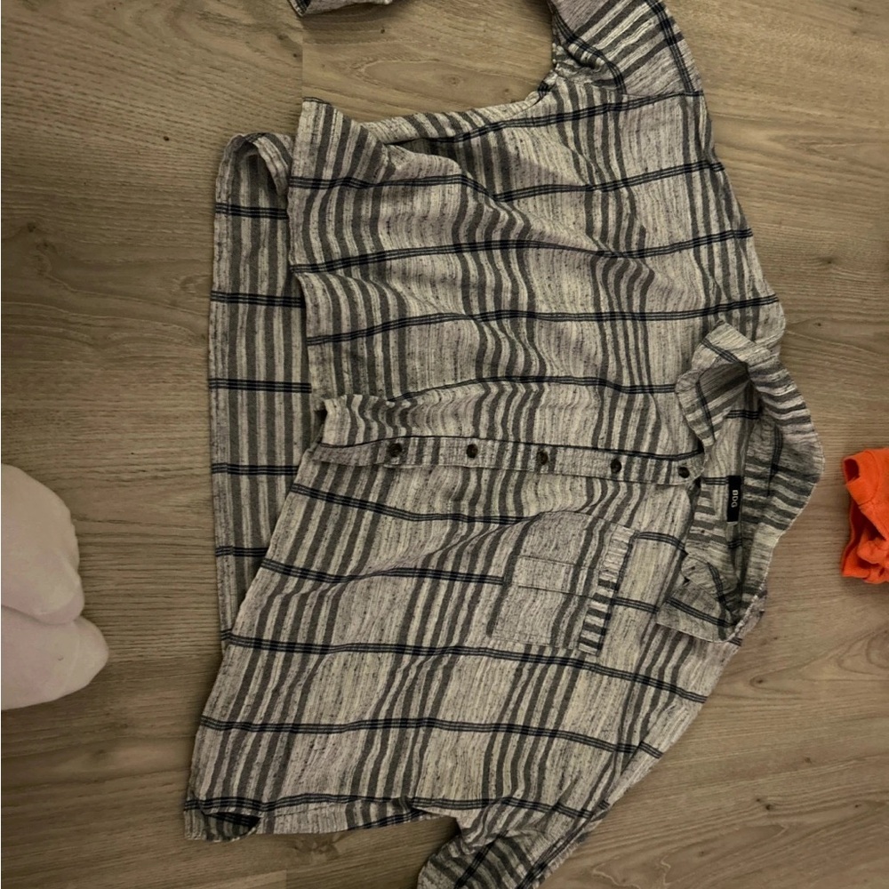 BDG Black and Gray Plaid Jumpsuit